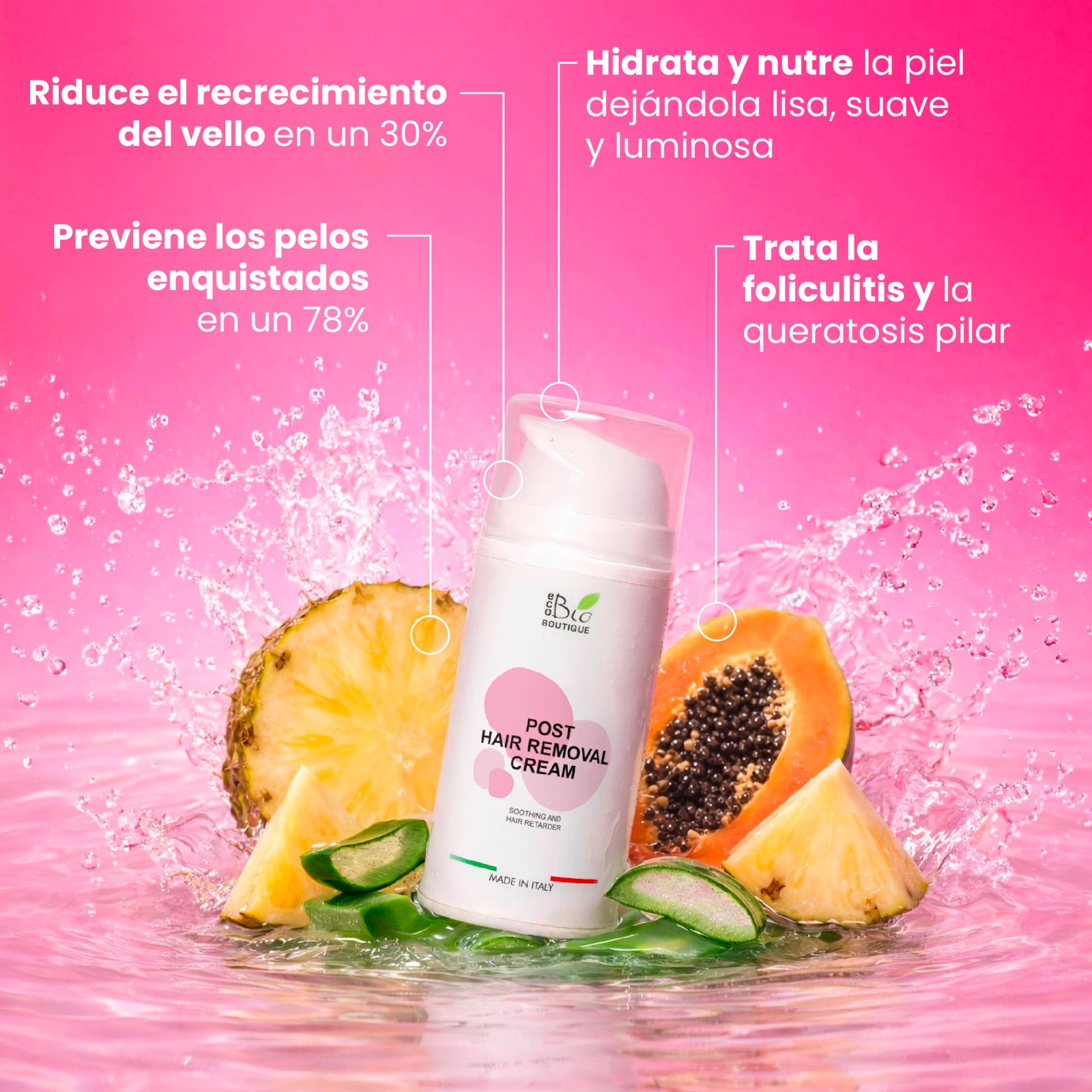 Crema Calmante y Ralentizante del Crecimiento del Vello | Eco Bio Boutique