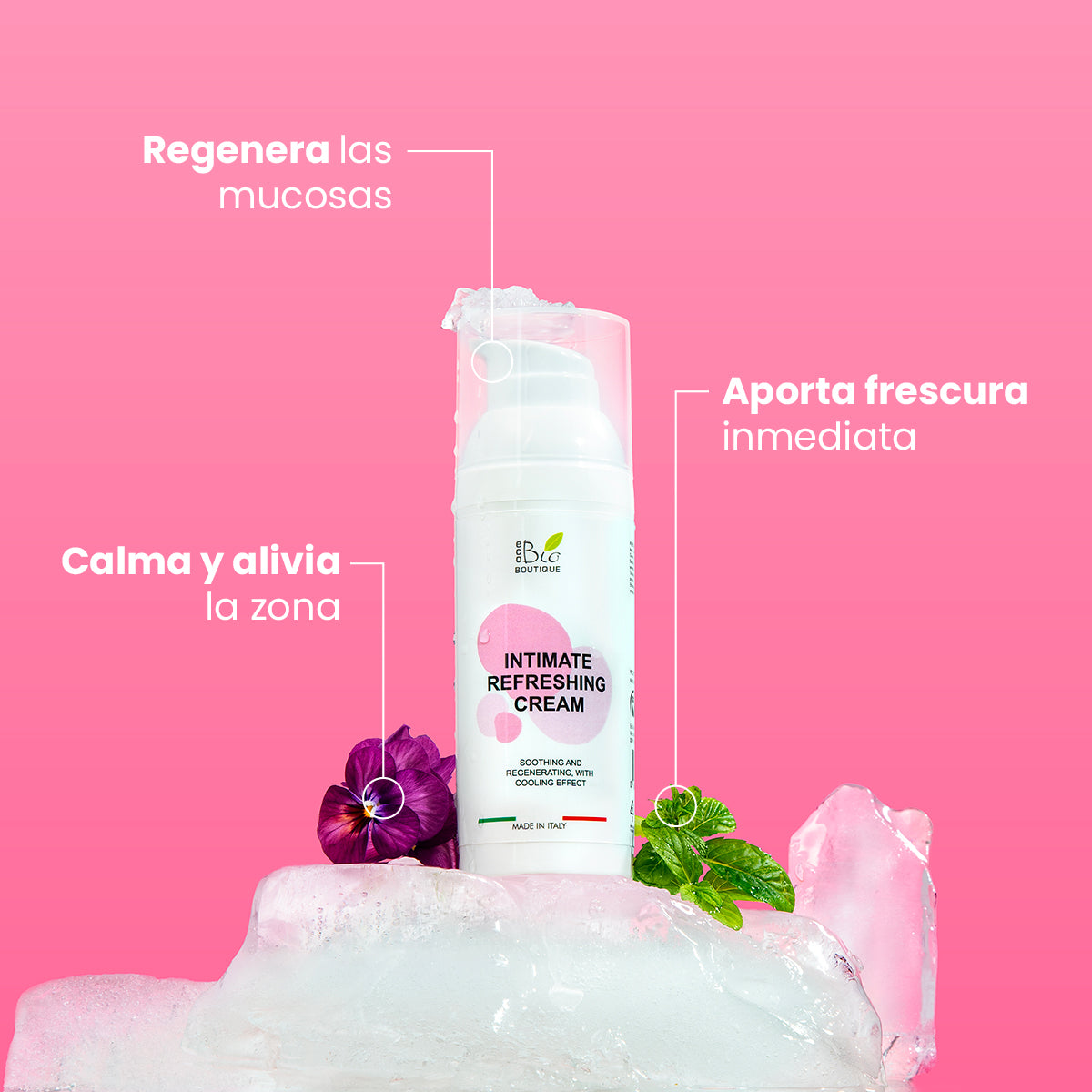 Crema Refrescante Íntima - Calmante y Regeneradora, de Efecto Frío | Eco Bio Boutique