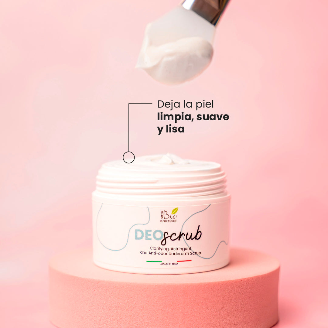 DeoScrub - Exfoliante para Axilas Blanqueador, Astringente y Antiolor | Eco Bio Boutique