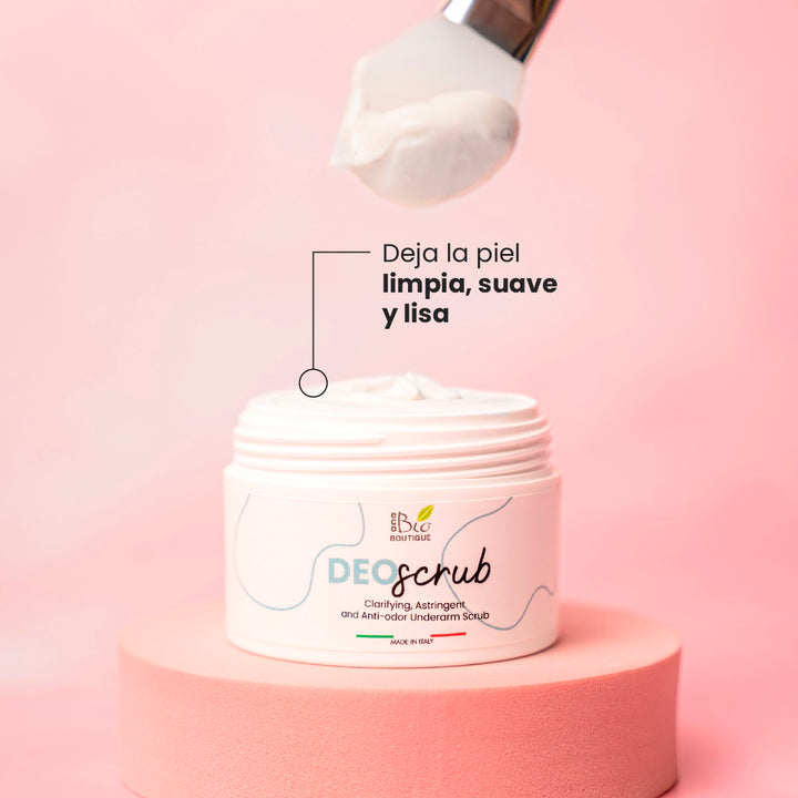 DeoScrub - Exfoliante para Axilas Blanqueador, Astringente y Antiolor | Eco Bio Boutique