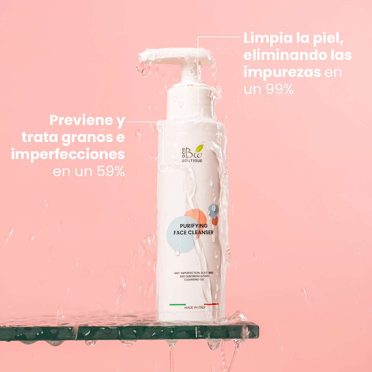Limpiador Facial Purificante - Anti imperfecciones, Calmante y Seborregulador | Eco Bio Boutique