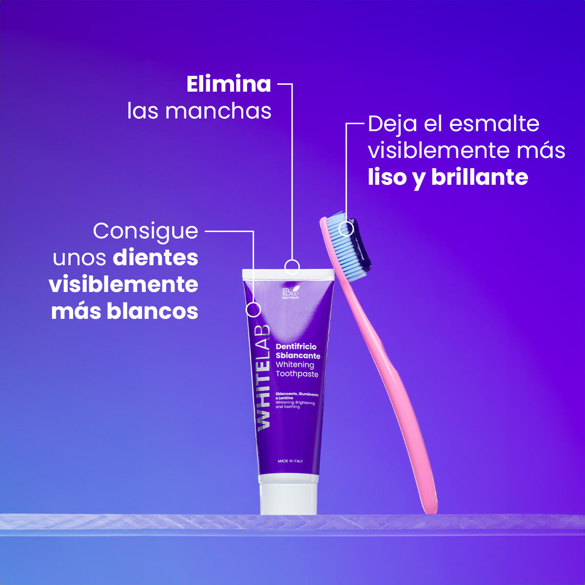 Pasta de Dientes Blanqueadora - White Lab Blanqueadora, Iluminadora y Calmante | Eco Bio Boutique