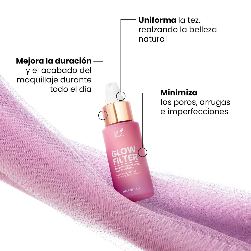 Glow Filter - Prebase de maquillaje Iluminador, Fijador, Lifting | Eco Bio Boutique
