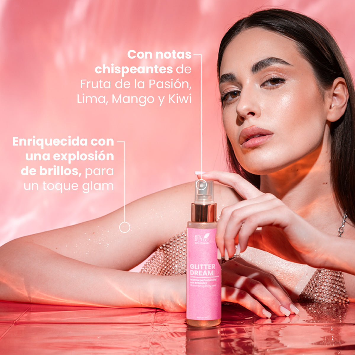 Glitter Dream - Bruma corporal perfumada con brillantina | Eco Bio Boutique