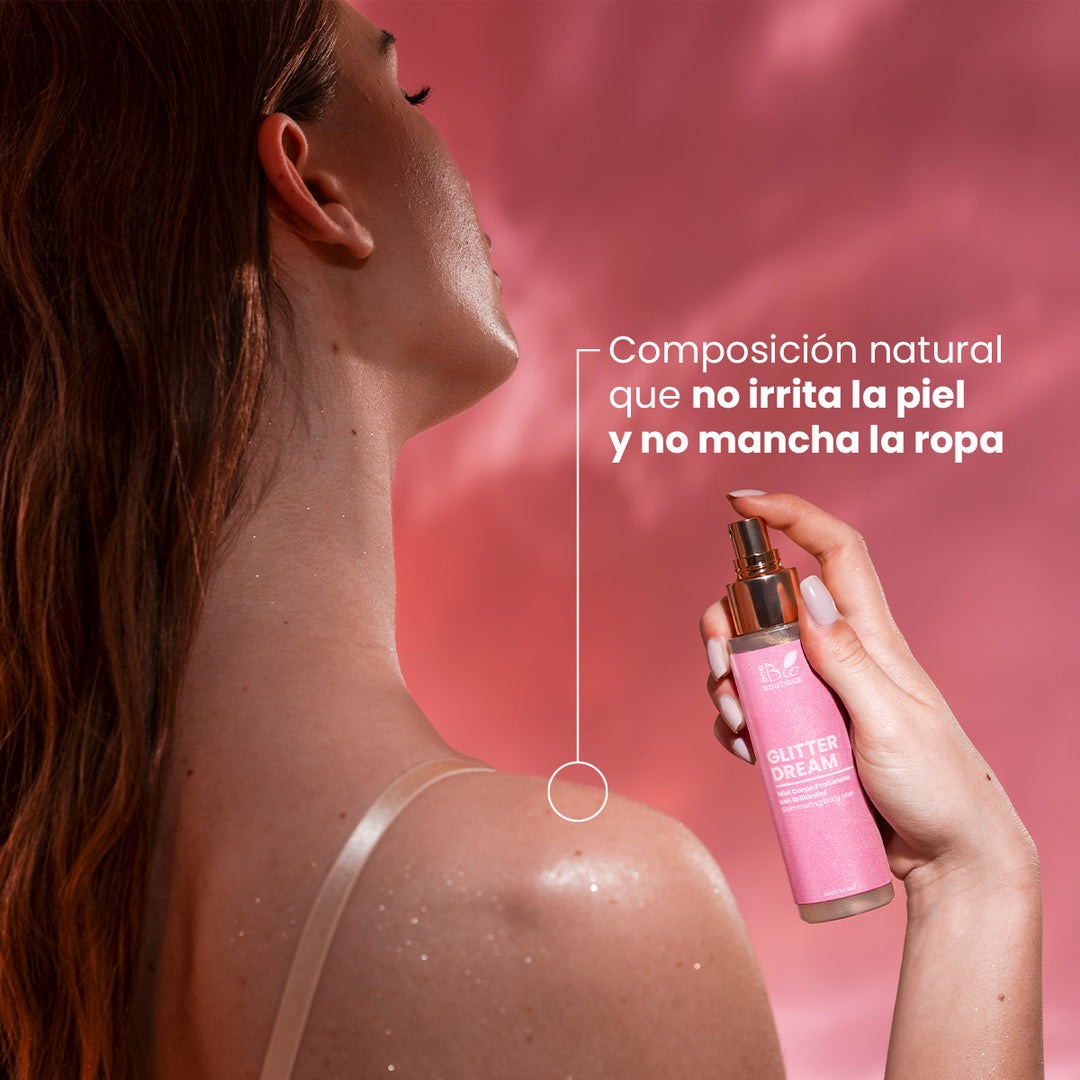 Glitter Dream - Bruma corporal perfumada con brillantina | Eco Bio Boutique