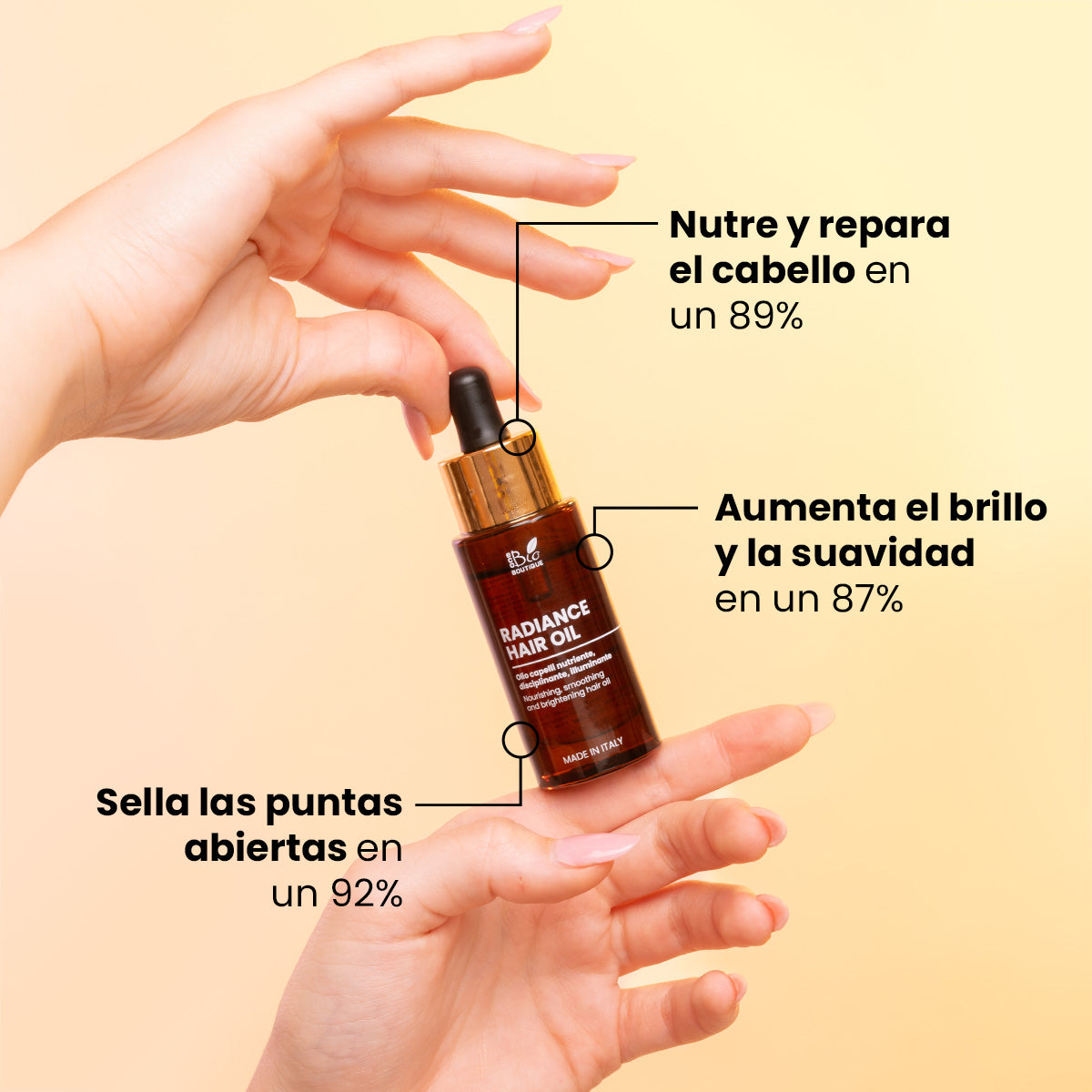 Radiance Hair Oil - Aceite capilar Nutritivo, Disciplinante, Iluminador | Eco Bio Boutique
