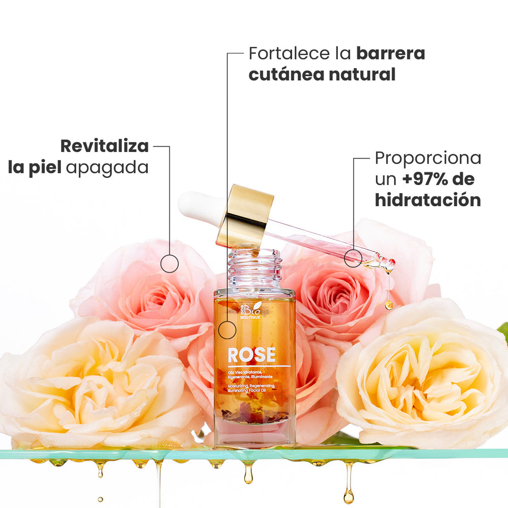 Rose - Aceite Facial Hidratante, Regenerador, Iluminador | Eco Bio Boutique