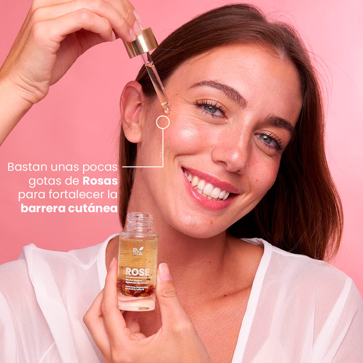 Rose - Aceite Facial Hidratante, Regenerador, Iluminador | Eco Bio