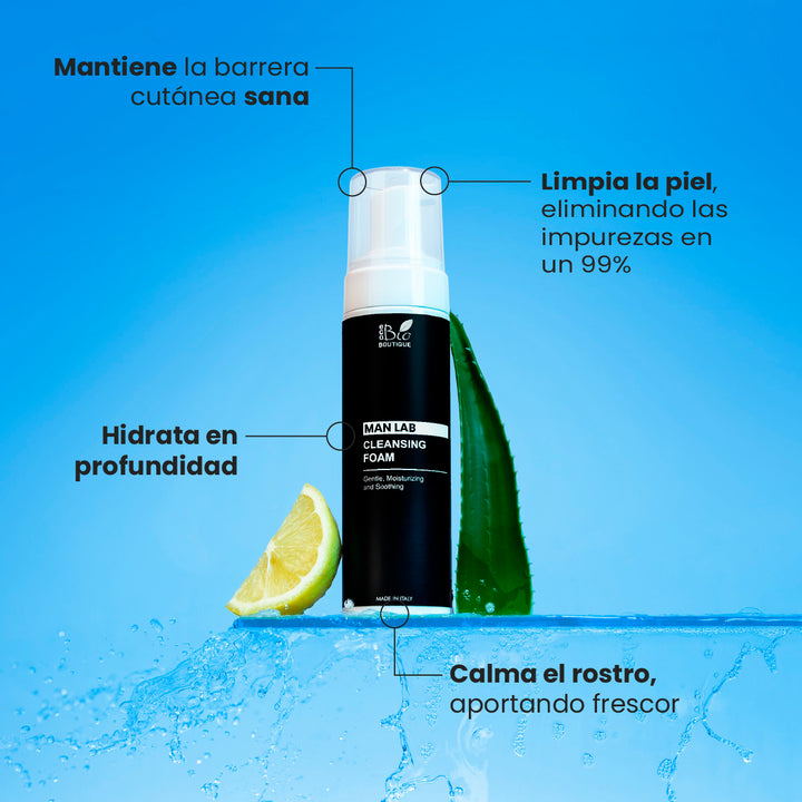 Limpiador Espumoso Hombre - Delicado, Hidratante, Calmante | Eco Bio Boutique