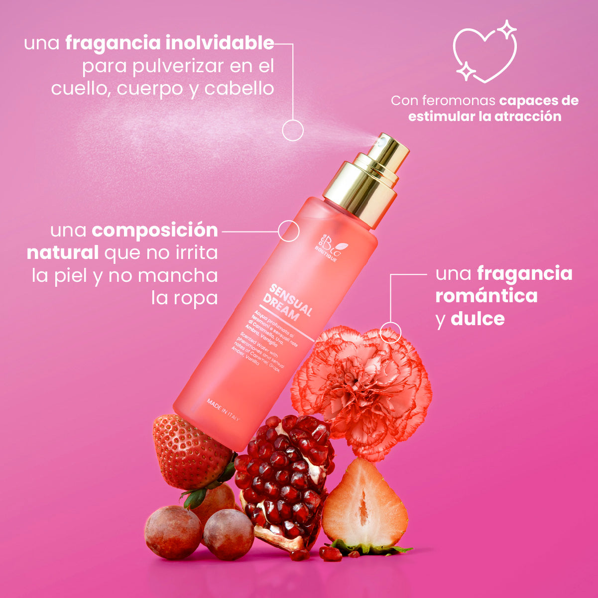 Sensual Dream - Agua Perfumada con feromonas y sensuales notas dulces | Eco Bio Boutique