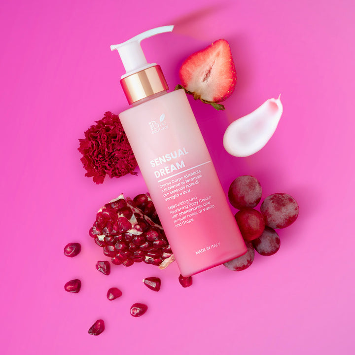 Sensual Dream - Crema Corporal Hidratante y Nutritiva con feromonas y sensuales notas de Vainilla y Uva | Eco Bio Boutique
