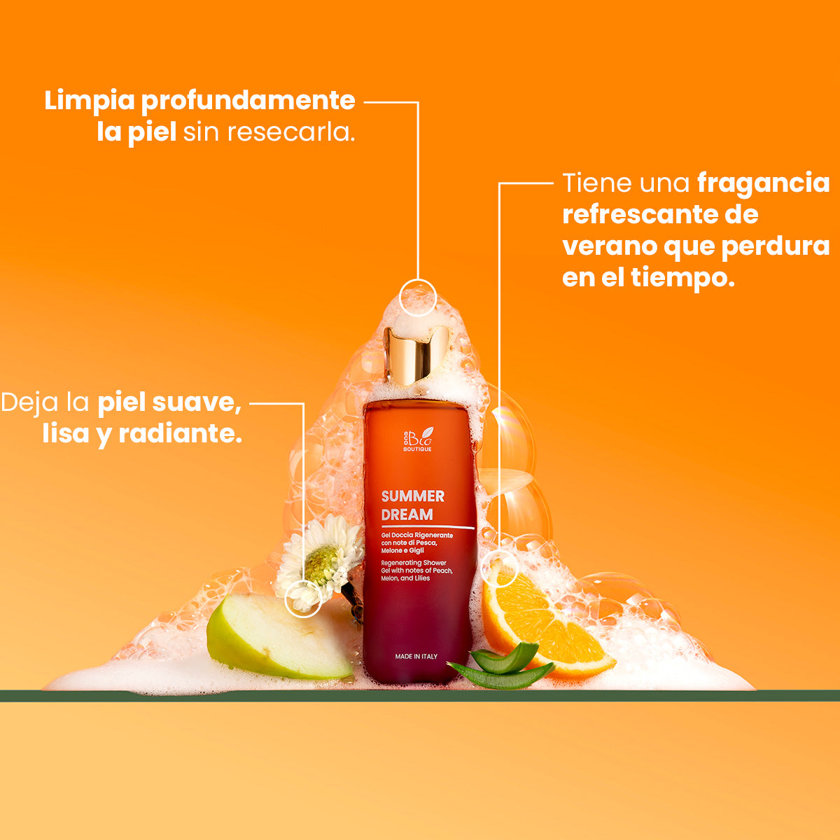 Summer Dream - Gel de Ducha Regenerador con notas exóticas y refrescantes | Eco Bio Boutique