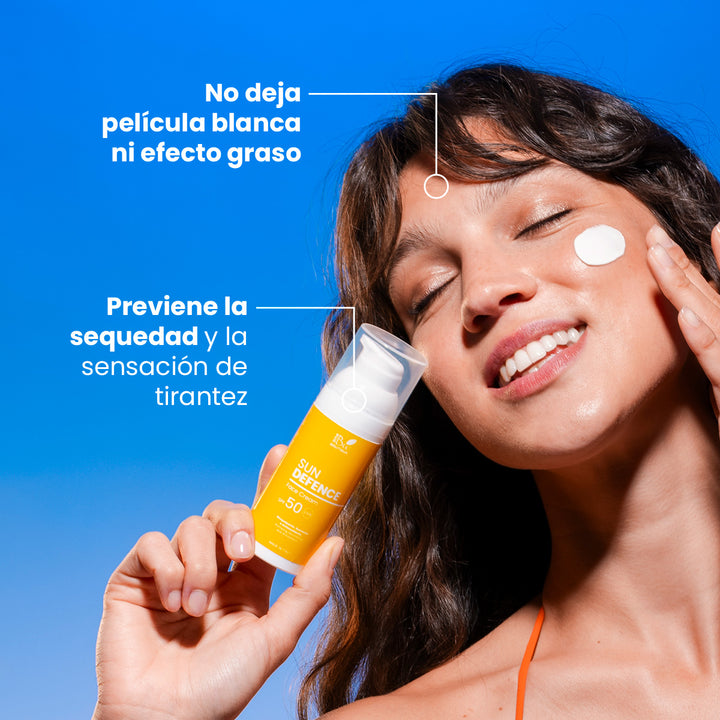 Sunscreen Face Cream SPF50 - Crema Solar Reafirmante, Nutritiva y Antioxidante | Eco Bio Boutique