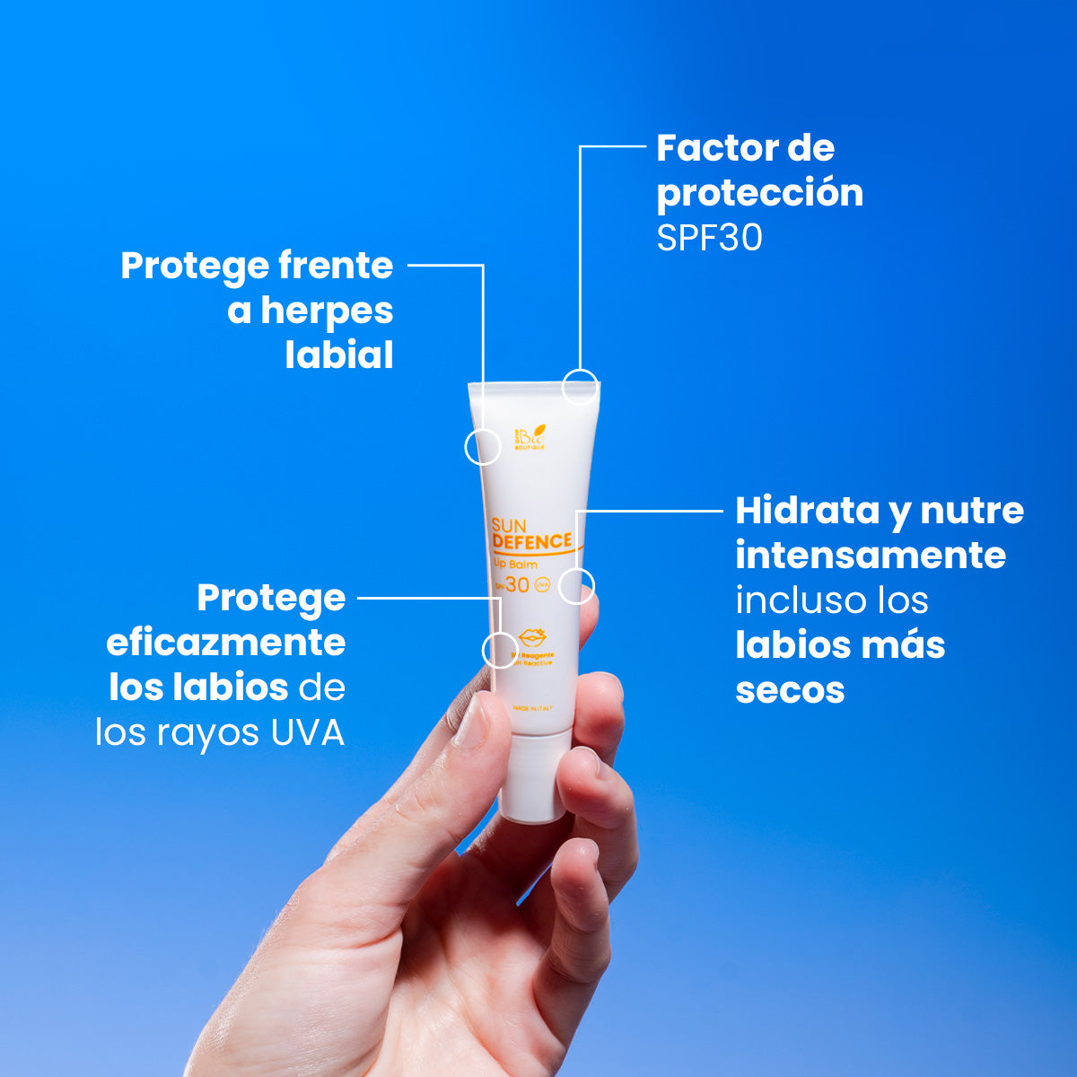 Sunscreen Lip Balm SPF30 - Bálsamo Labial Nutritivo pH Reactivo | Eco Bio Boutique